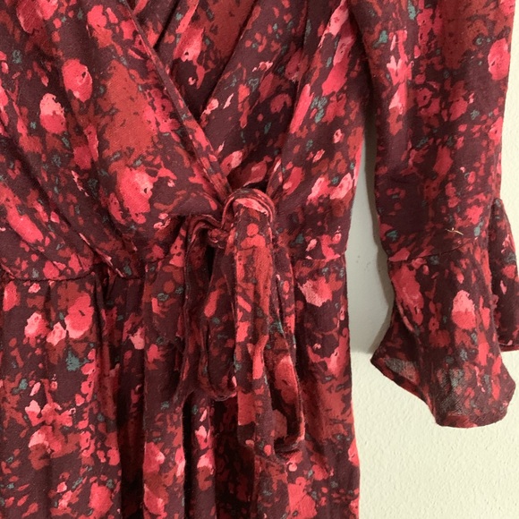 Free People All The Right Ruffle Red Floral Romper - Picture 3 of 8